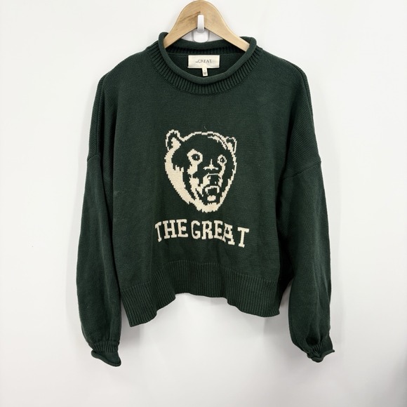 THE GREAT. Sweaters - The Great Sweater 1 Small Bear Roll Neck Preppy Academia Old Money Ivy Retro